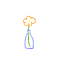 Flower Orange Sticker