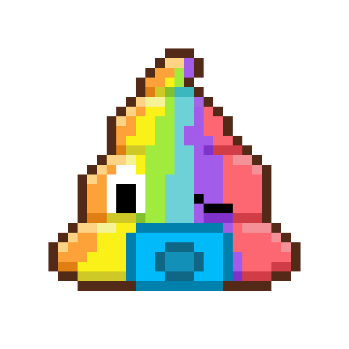 Pixel Shitting Sticker by Poopies.io