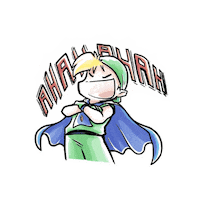 FlameTheElf laugh victory evil flame Sticker