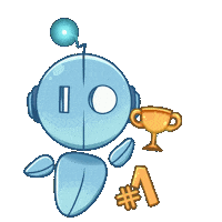 Robot Winner Sticker by Mr.io Games