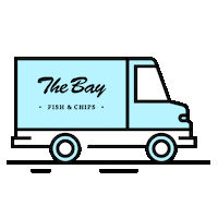 the_bay delivery ontheroad fishandchips eventcatering Sticker