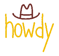 Cowboy Hello Sticker