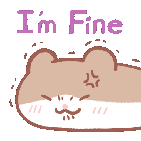 Im Fine Go Away Sticker