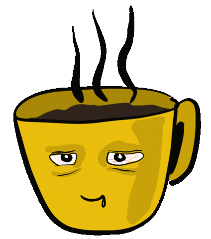 Tired Coffee Sticker