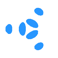 gentl smile blue candy circle Sticker