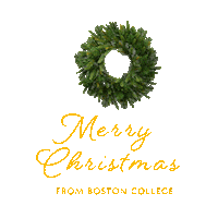 Christmas Snow Sticker by BostonCollege