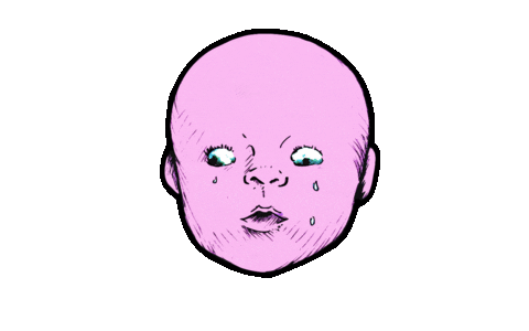 Pink Baby Sticker by 45ACIDBABIES