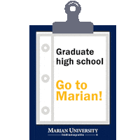 Graduation Class Of 2020 Sticker by Marian University