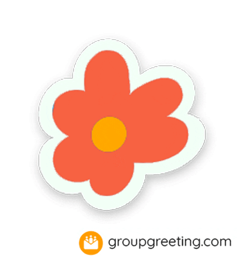 GroupGreetingcards giphyupload red flower groupgreeting Sticker