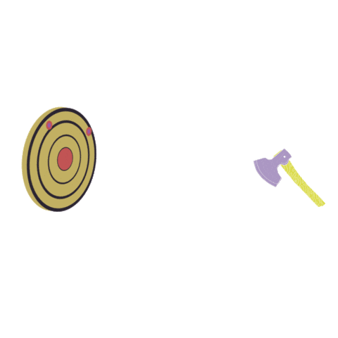 Right On Bullseye Sticker by Sweet Axe Throwing Co.