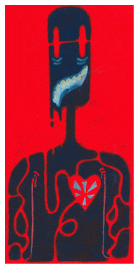 Anviso heart cartoon sticker scary GIF