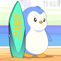 Beach Day Hello GIF by Pudgy Penguins