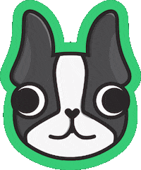 Bull Dog Pug Sticker by Push Operations