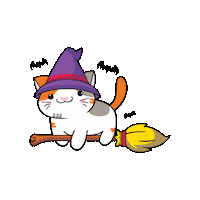 Cat Halloween Sticker by Petique, Inc.