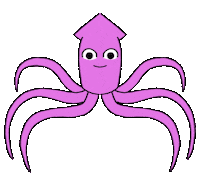 Pink Squid Sticker by Timothy Winchester