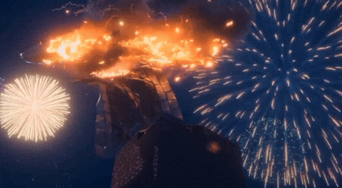 Queen Of Hearts Fireworks GIF