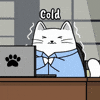 Shaking White Cat GIF by MESA My Emotional Support Animal