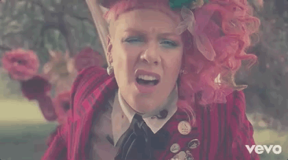 pink giphyupload pink p!nk just like fire GIF