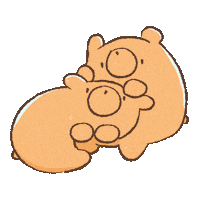 Brown Bear Love Sticker