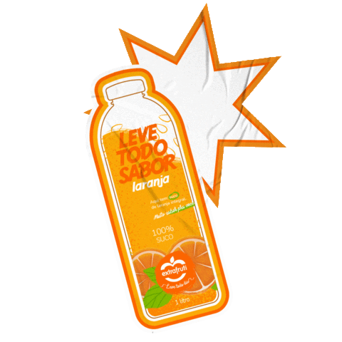 Laranja Sticker by Extrafruti