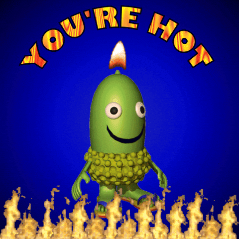 Flirty Overheating GIF