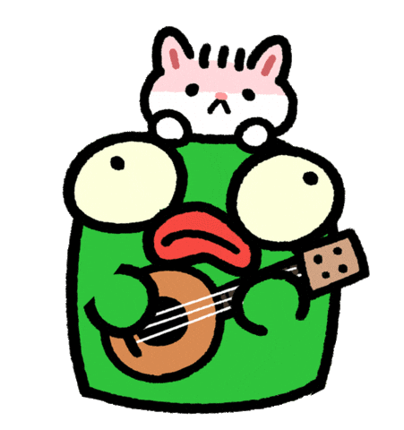 iamblobblob giphyupload happy music cat Sticker