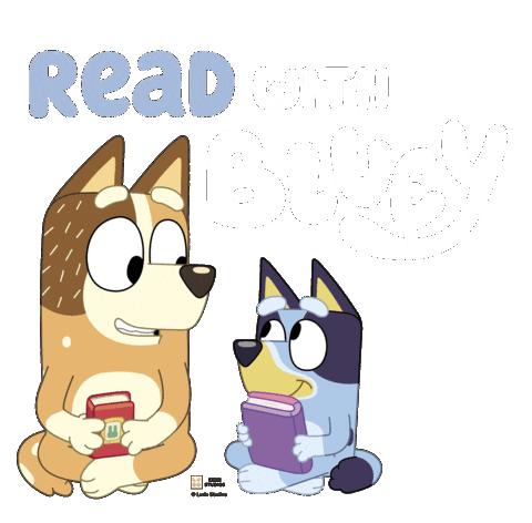 Bluey Reads Sticker by PenguinKids