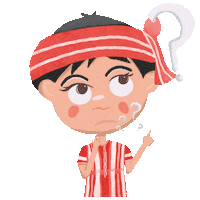 Confused Illustration Sticker