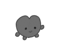 popopoon heart black tap かわいい Sticker