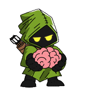 Think Use Your Head Sticker by Hooja