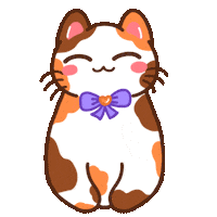 Excited Fat Cat Sticker by shichisōru