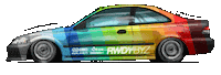 kneapolitan rainbow racing honda rgb Sticker