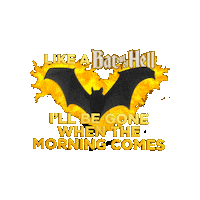BatOutOfHellMusical bat rock n roll meatloaf bat out of hell Sticker