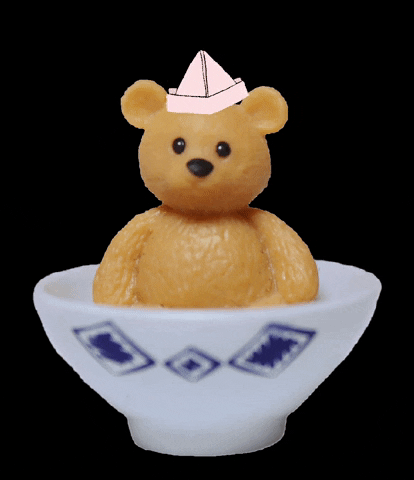 ccminifactory cup teddybear miniature paperhat GIF
