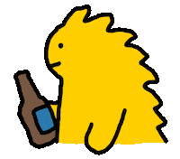 Cheers Dinosaur Sticker by Joguman Studio