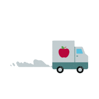 SUCO_org apple truck shipping transport Sticker