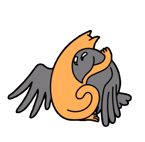 vmumok giphyupload cat crow vmumok Sticker
