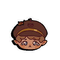 Sad T-T Sticker by Polygonal Mind