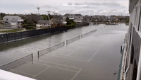 Tennis Courts Submerged as Bay Head Hit By Flooding