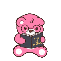 Studying Teddy Bear Sticker by BEARISH