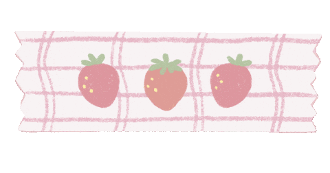 Tape Strawberry Sticker
