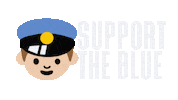 Thin Blue Line Police Sticker by PORACalifornia