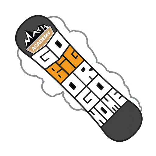 Riding Rider Sticker by Math Academy Snowboard
