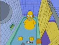 homer simpson running GIF