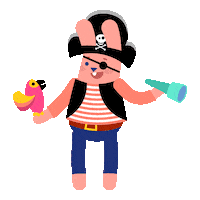 Pirate Sticker by BOOKR Kids