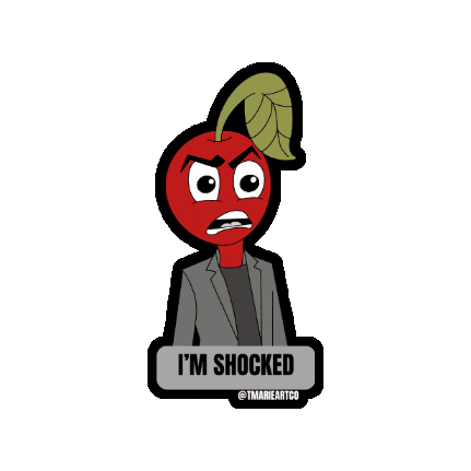 tmarieartco giphygifmaker shocked surprised emotions Sticker