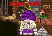 Joyeux Noel Decorating The Tree GIF