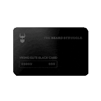 Black Card Sticker by THE BEARD STRUGGLE