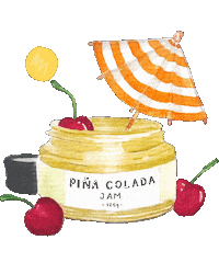 PaddingtonJams jams pina colada paddington jams pineapple jam Sticker