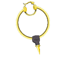 Gold Resist Sticker by Simone I. Smith Jewelry